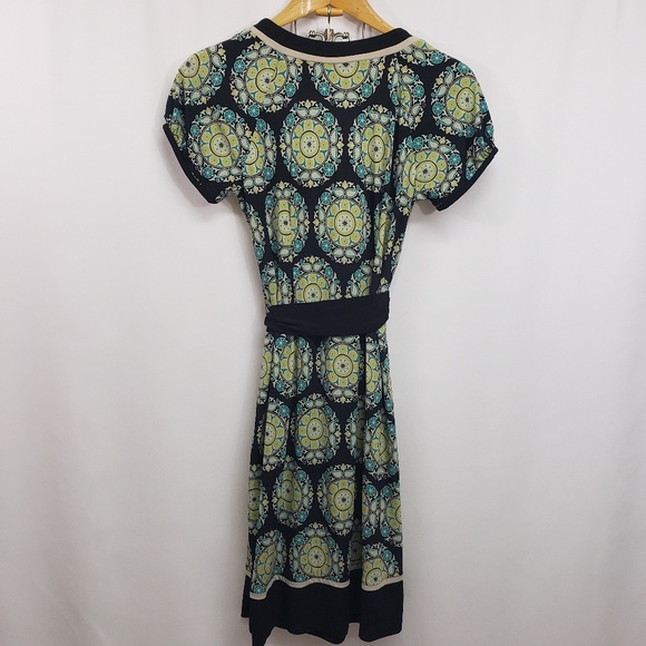 Sandra Darren Faux Wrap Belted Dress 12 - Picture 6 of 8